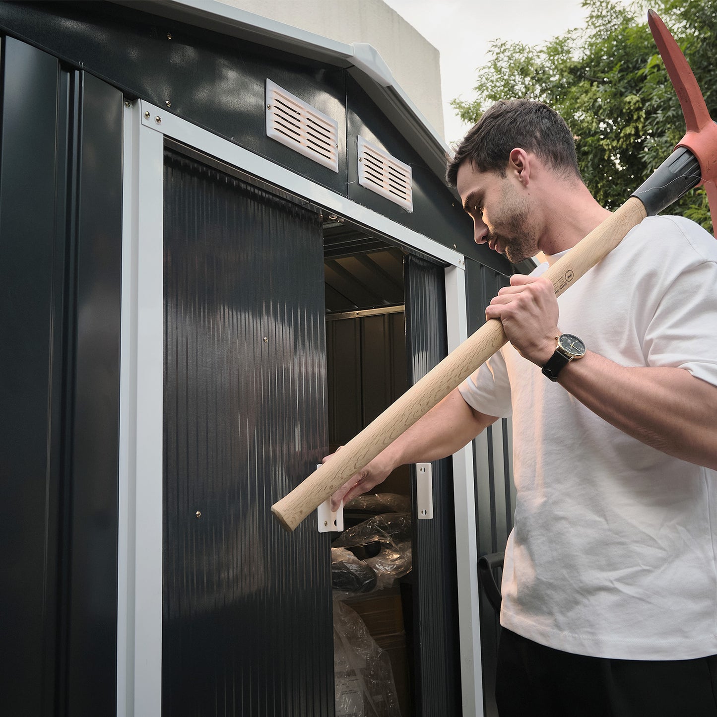 Cobertizo de Almacenamiento Para Exterior 213x127x195