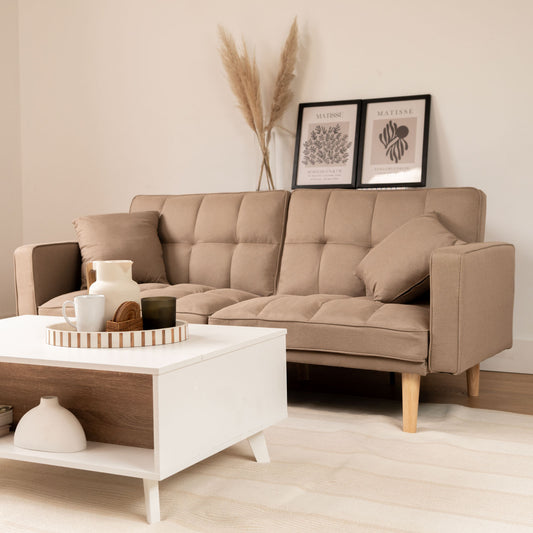 Sofá Cama 2 Plazas Fiano Beige
