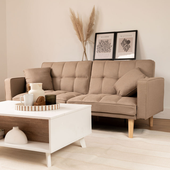 Sofá Cama 2 Plazas Fiano Beige