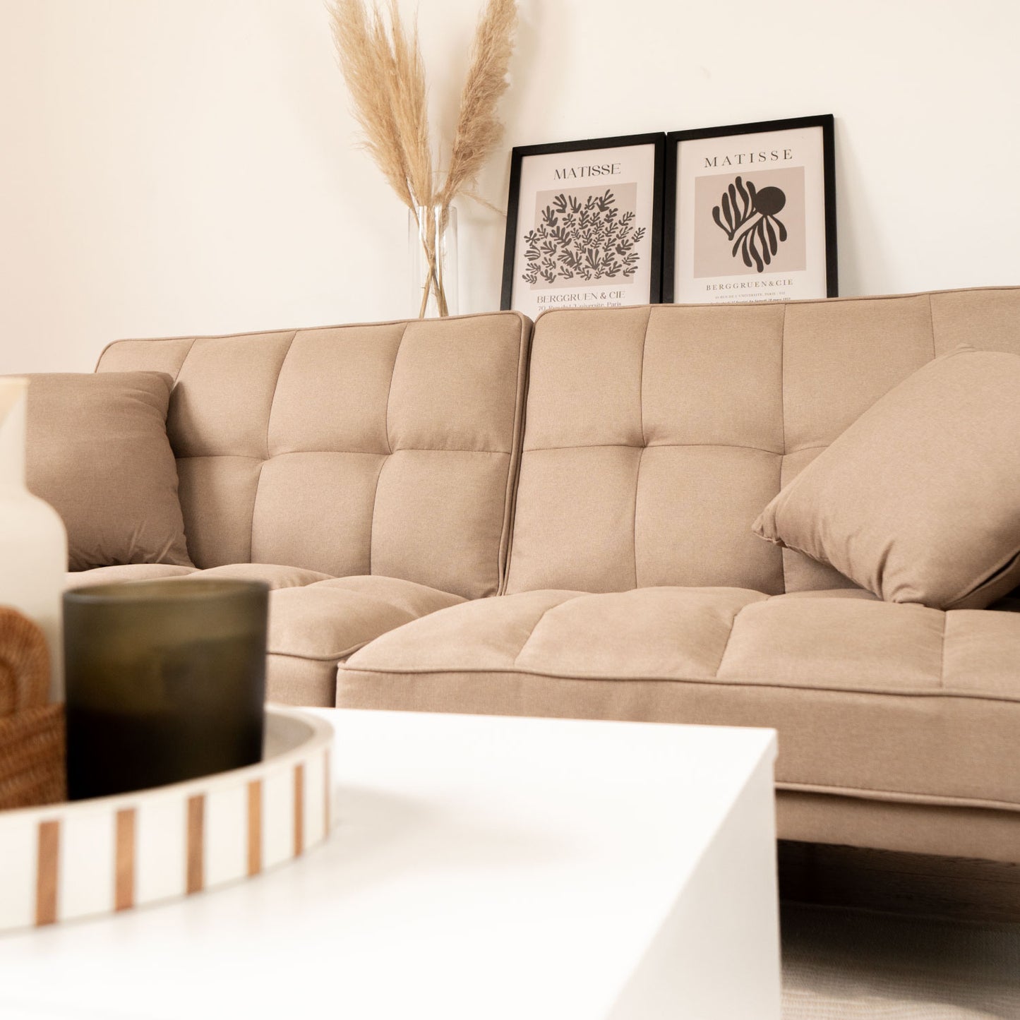 Sofá Cama 2 Plazas Fiano Beige