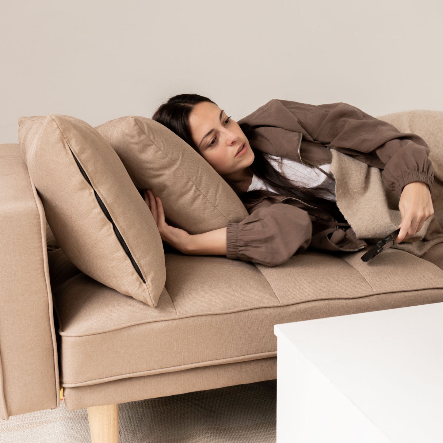 Sofá Cama 2 Plazas Fiano Beige