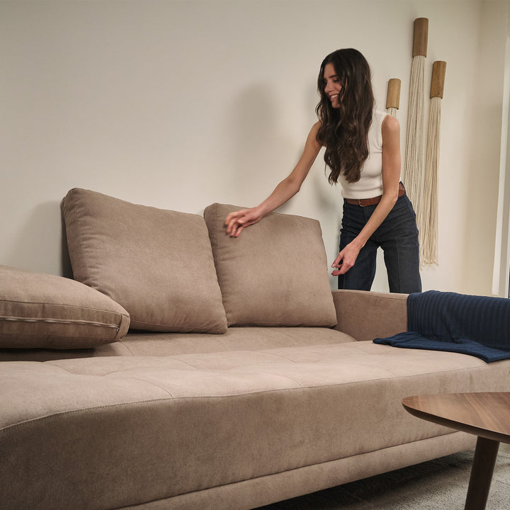 Sofá Cama Malva 3 Plazas Taupe Gris