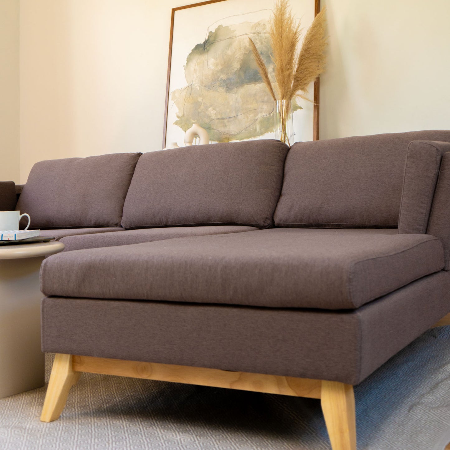 Sofá Modular 3 Plazas en L Albano Marrón