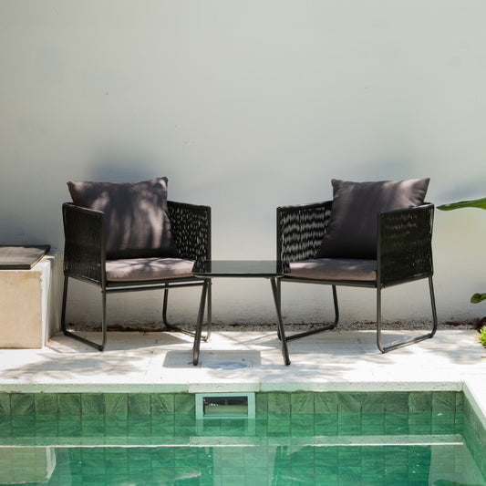 Set de Exterior Kiri 2 Sillas + Mesa Auxiliar