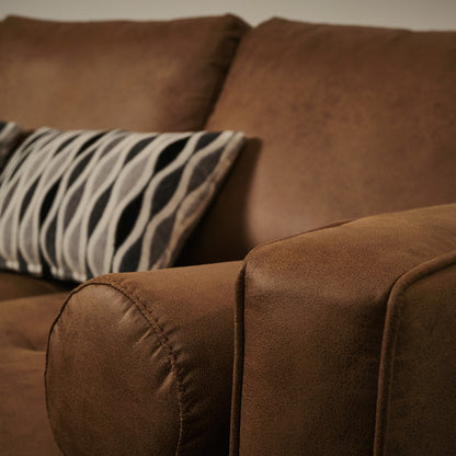 Sala Esquinero Sofa Modular Oviedo de Cuero Café