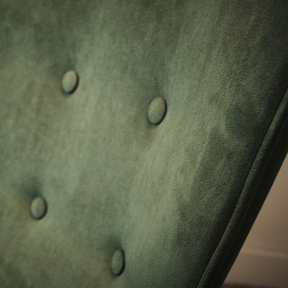 Sillón Individual para Sala Comedor Terciopelo Verde