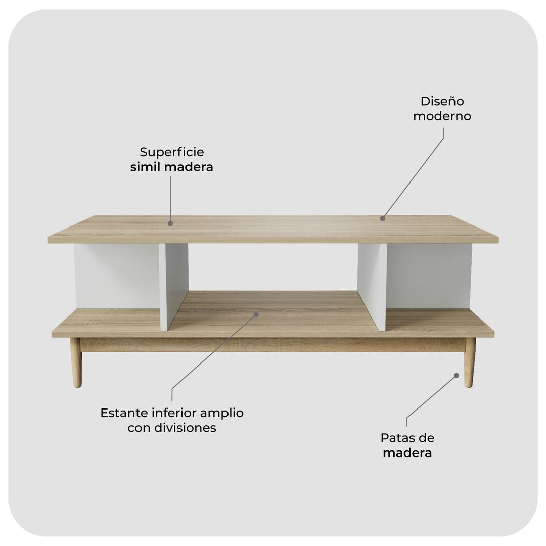Mesa de Centro Nórdica Bari