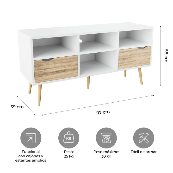 Mueble de TV Nórdico Bolonia