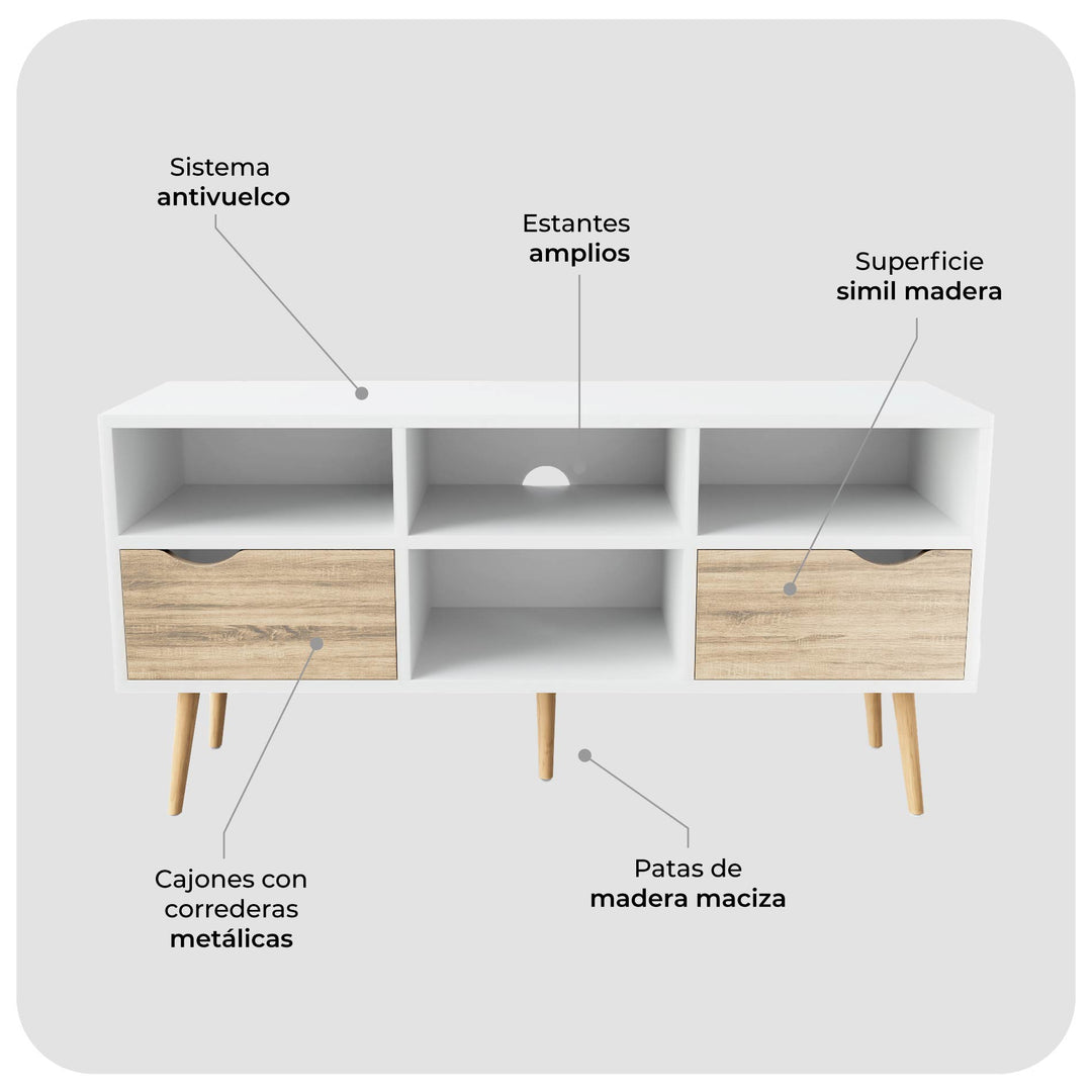 Mueble de TV Nórdico Bolonia