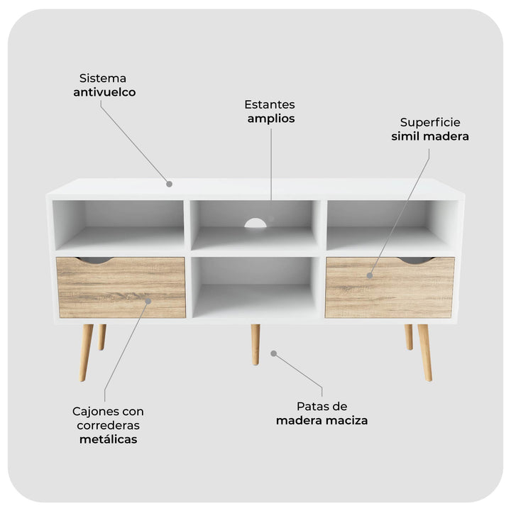 Mueble de TV Nórdico Bolonia