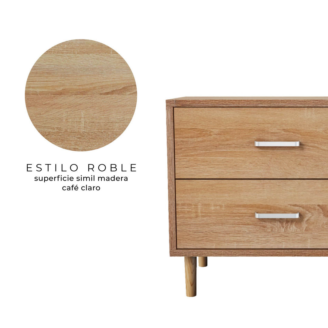 Buró Sapporo Estilo Roble