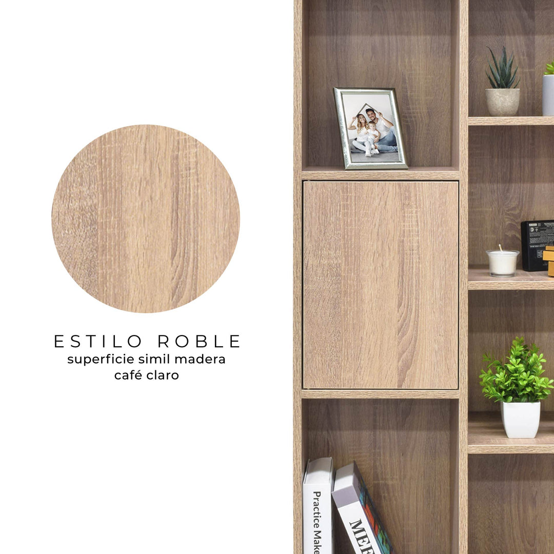 Librero Tokio Estilo Roble