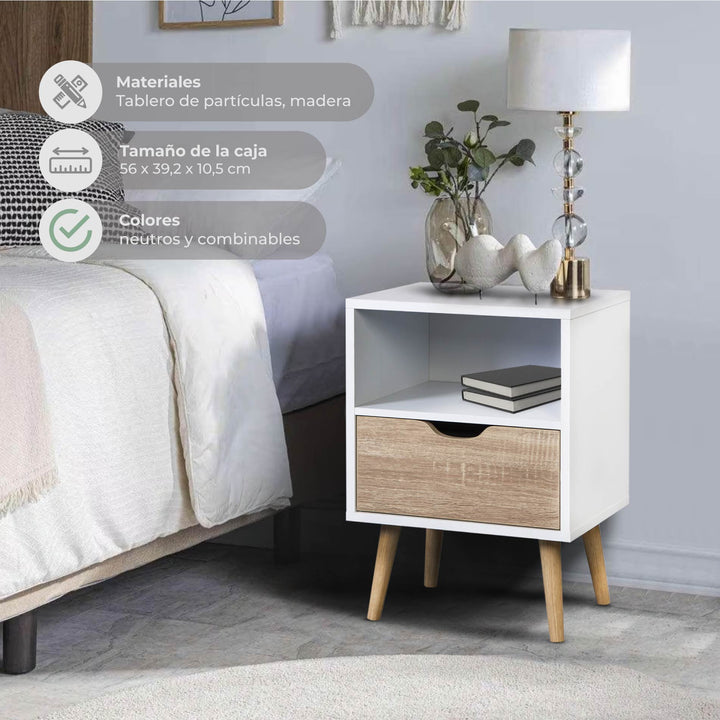 Combo Recámara Nórdica: 2 Burós + Cómoda