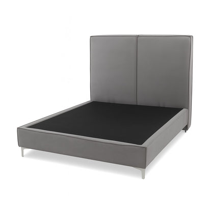 Base de Cama Queen Gala Con Cabecera Gris