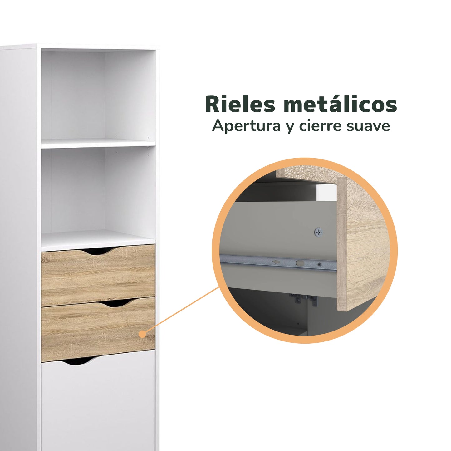 Combo Sala Nórdica - Mueble de TV Bolonia + Librero Gotemburgo