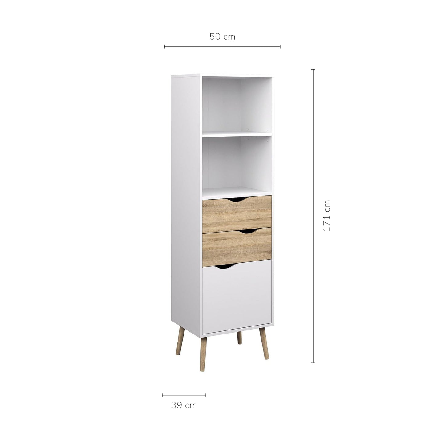 Combo Sala Nórdica - Mueble de TV Bolonia + Librero Gotemburgo
