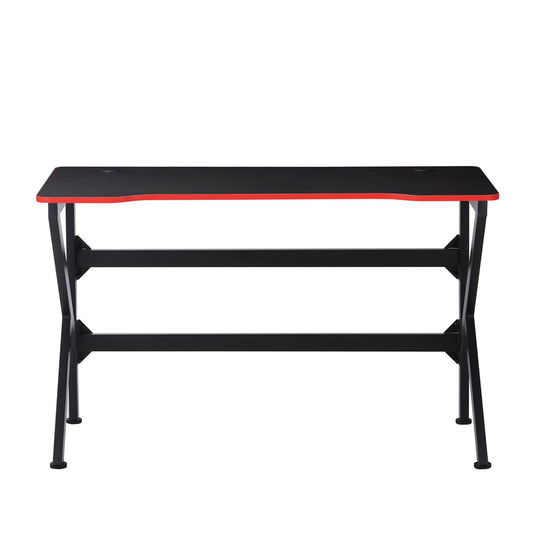 Escritorio Gamer Negro con Detalles Rojos