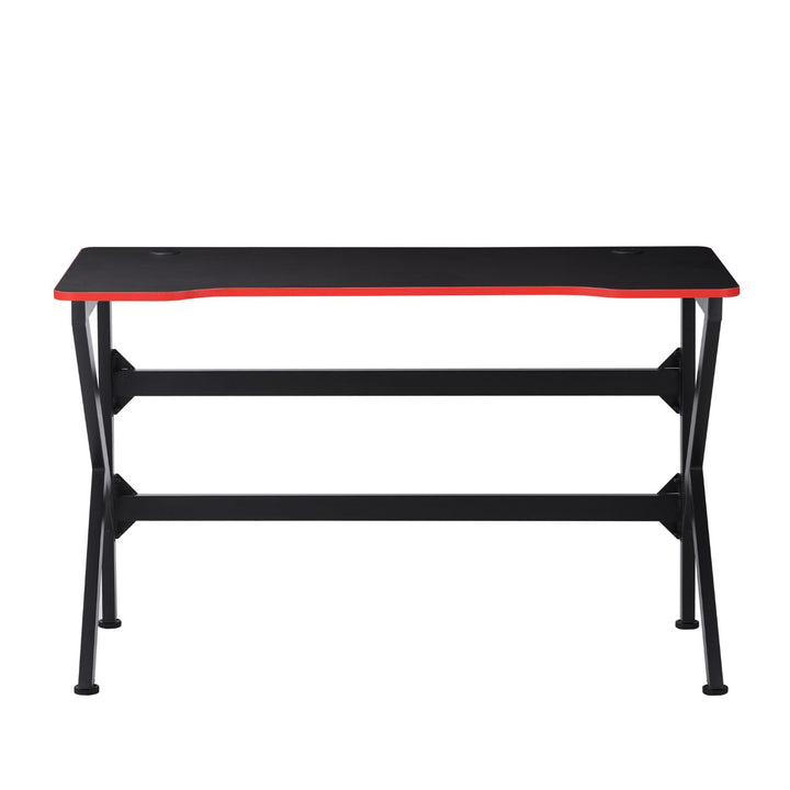 Escritorio Gamer Negro con Detalles Rojos