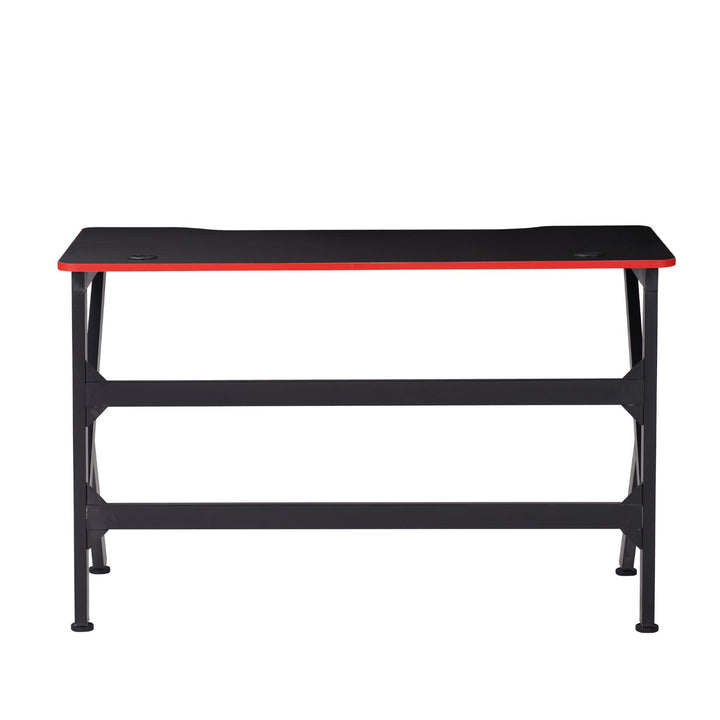 Escritorio Gamer Negro con Detalles Rojos