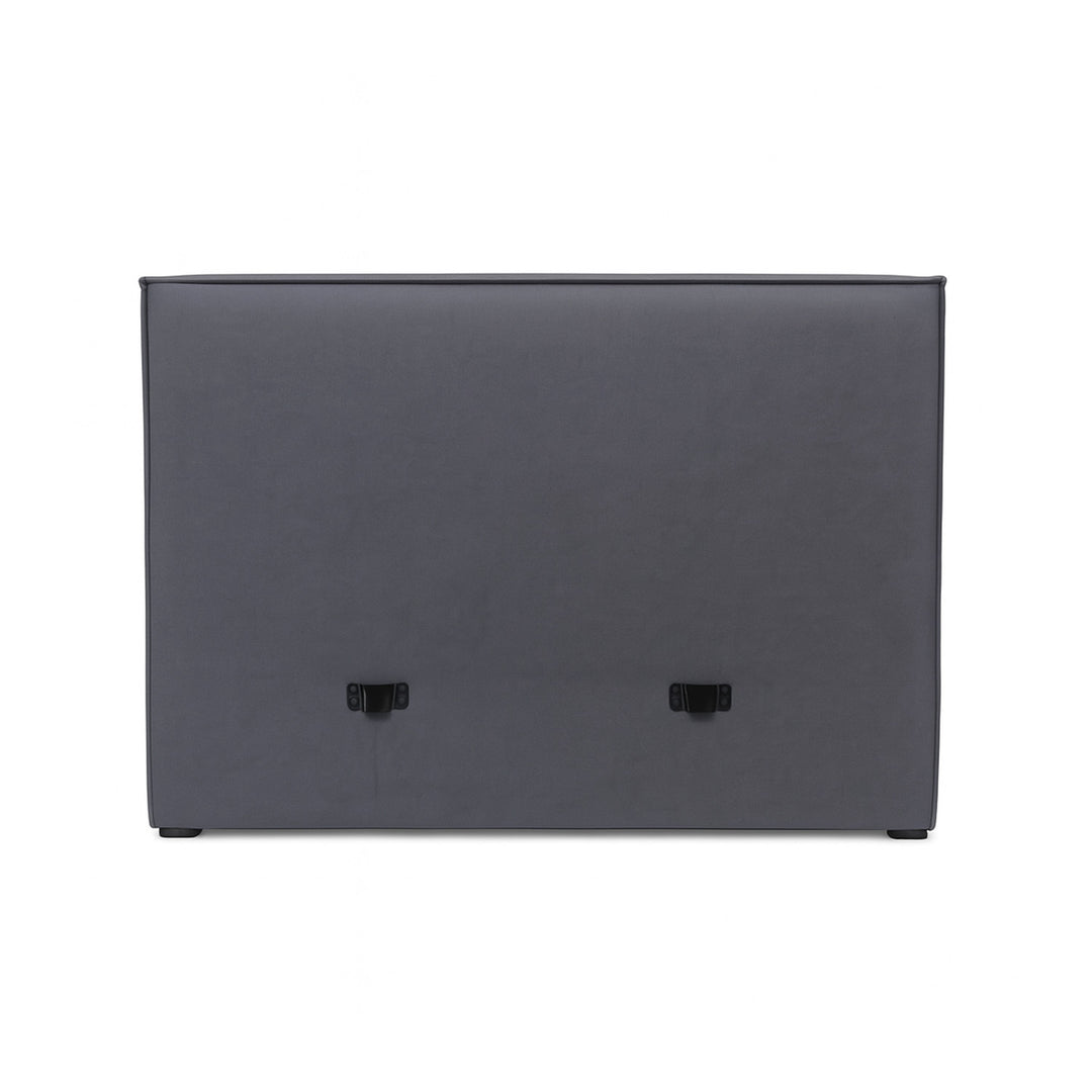 Cama Matrimonial Hera Con Cabecera Gris