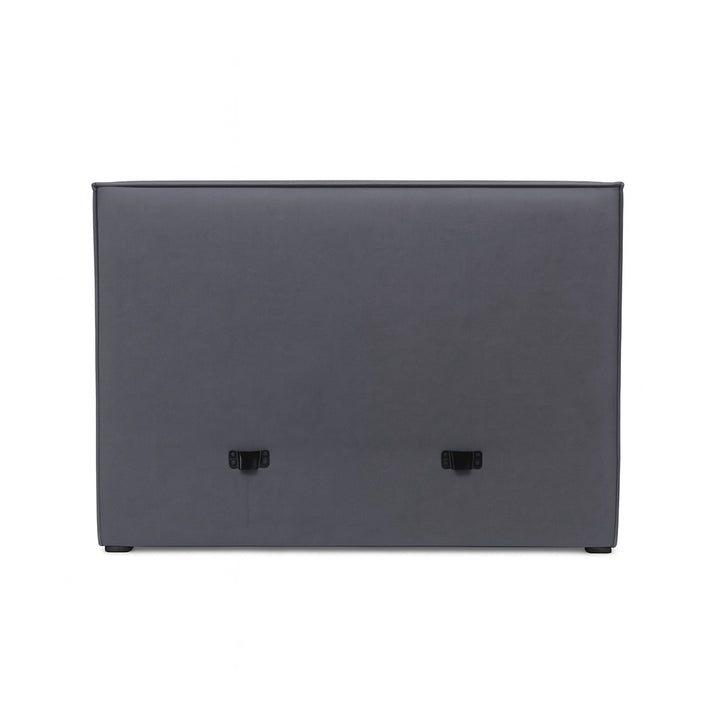 Cama Matrimonial Hera Con Cabecera Gris