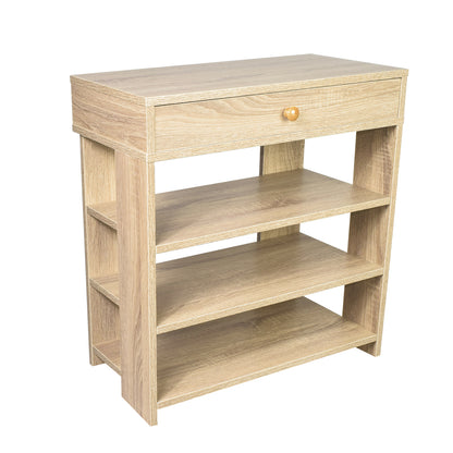 Zapatero Con Cajón Minimalista Estilo Madera Roble