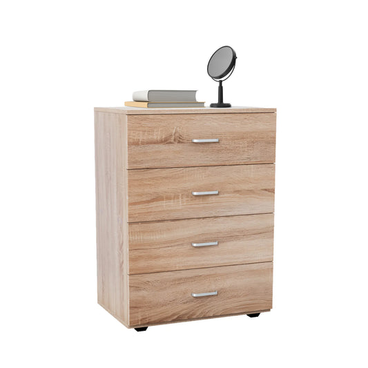 Cómoda Cajonera Minimalista Estilo Madera Roble