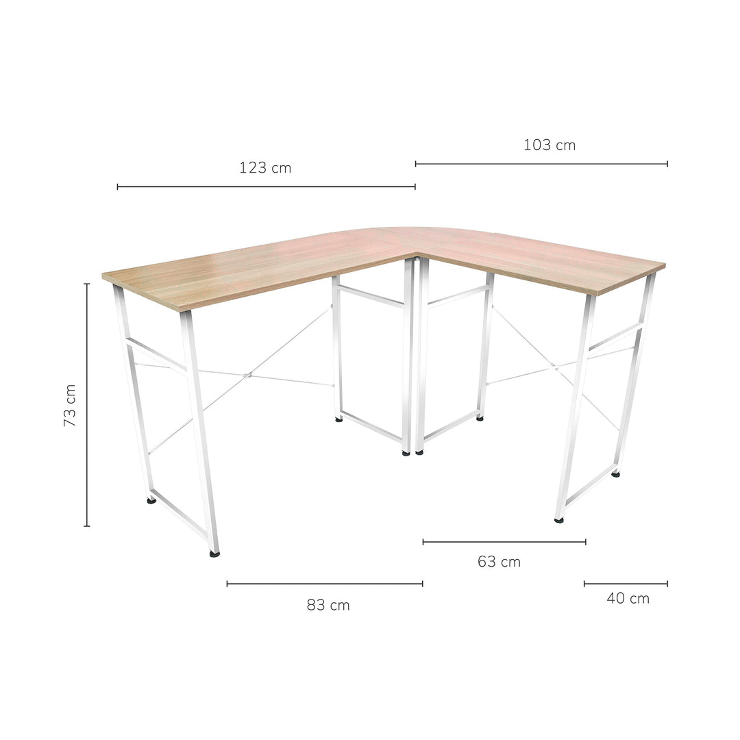Escritorio Lima-B Minimalista con Forma de L