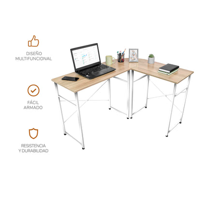 Escritorio Lima-B Minimalista con Forma de L