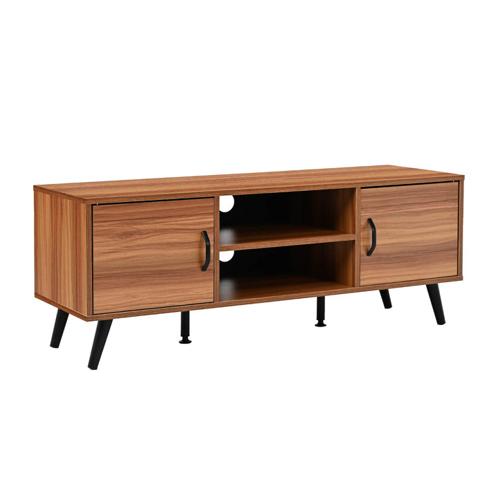 Mueble de TV Lucca-C con Puertas y Entrepaños Café