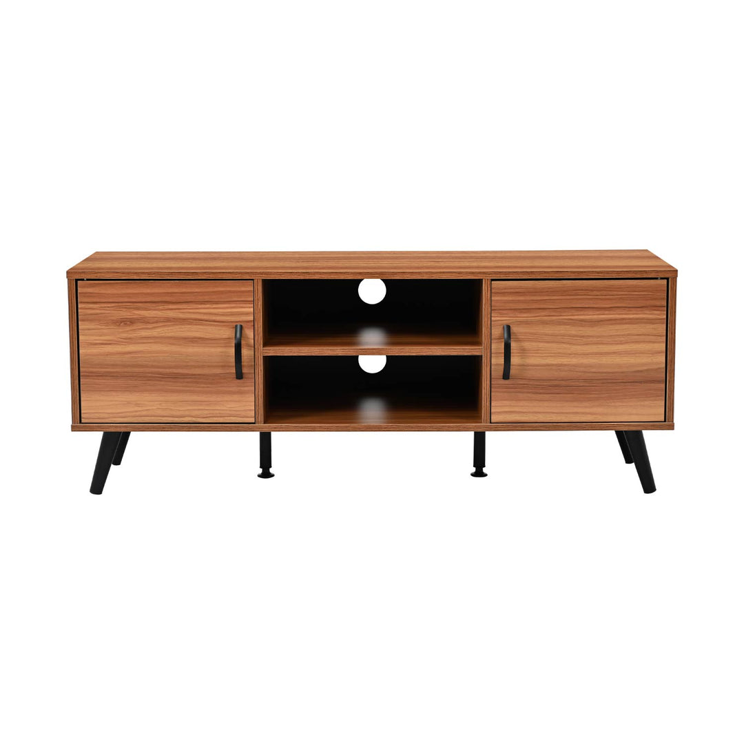 Mueble de TV Lucca-C con Puertas y Entrepaños Café