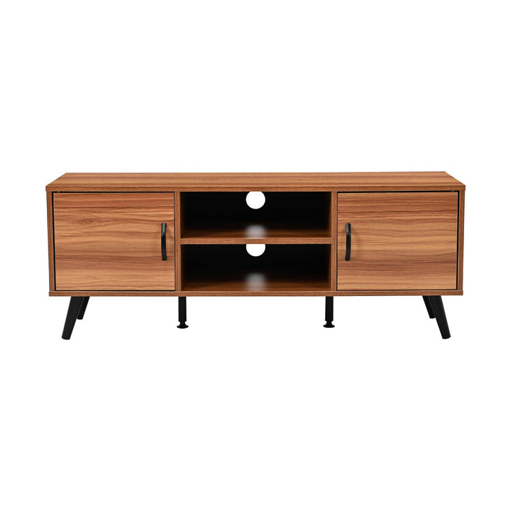 Mueble de TV Lucca-C con Puertas y Entrepaños Café
