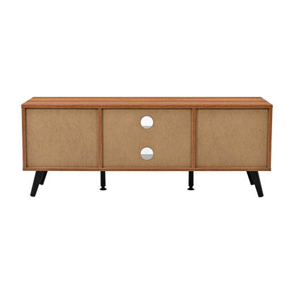 Mueble de TV Lucca-C con Puertas y Entrepaños Café