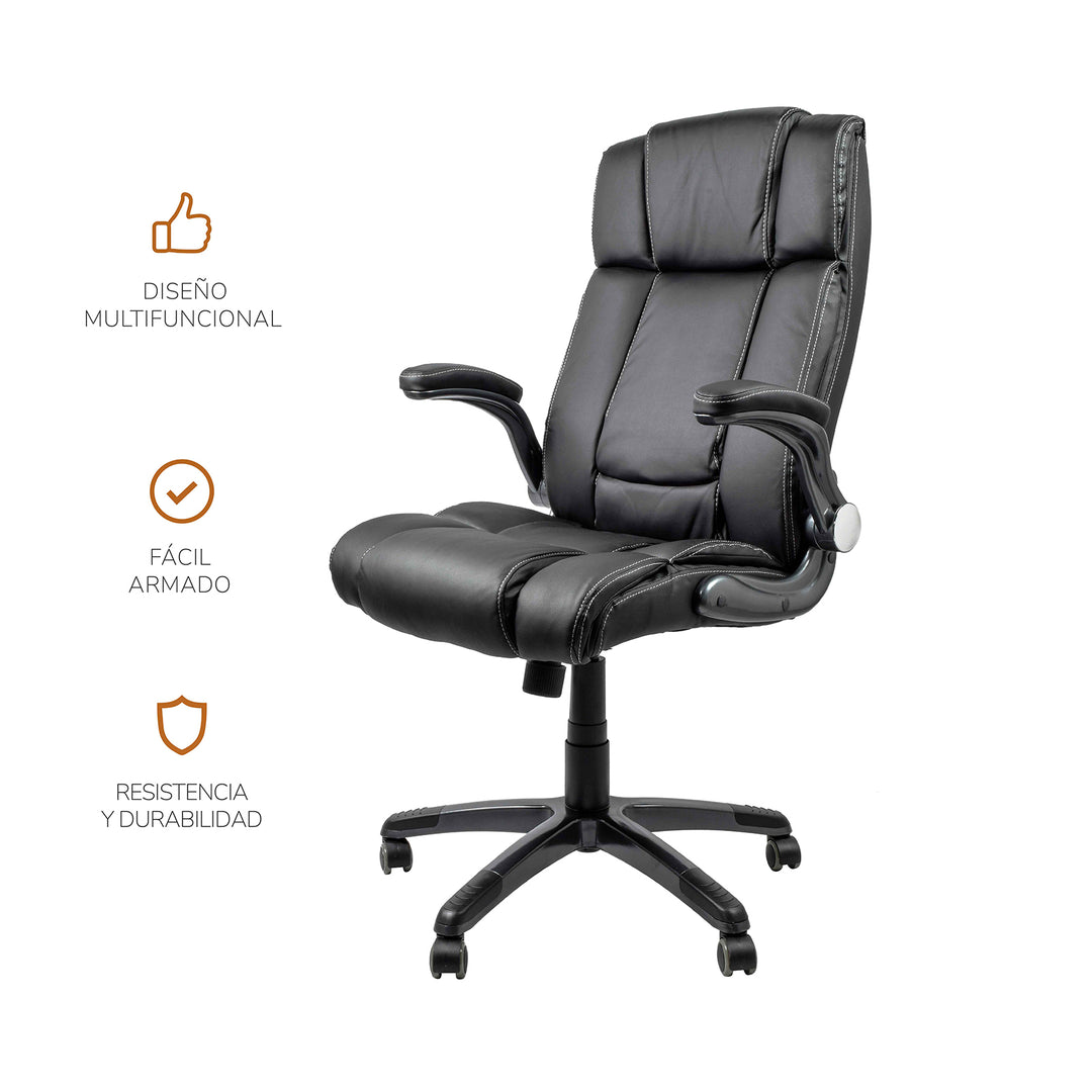 Silla de Oficina Lucerna con Respaldo Alto Negra
