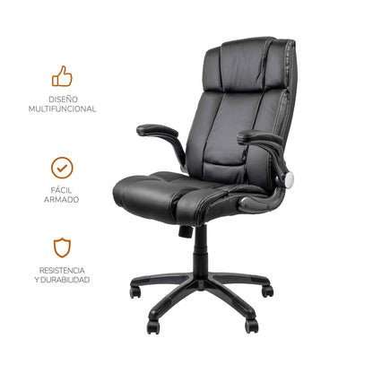 Silla de Oficina Lucerna con Respaldo Alto Negra