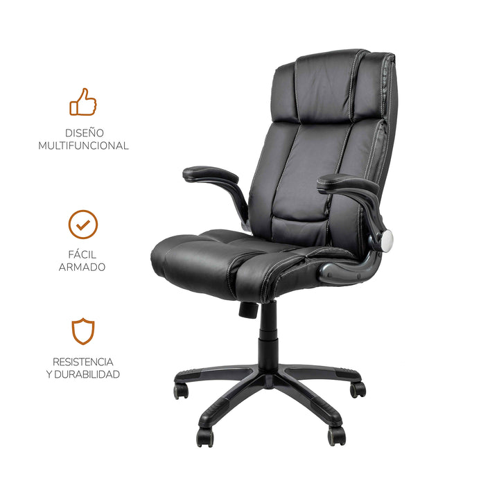 Silla de Oficina Lucerna con Respaldo Alto Negra