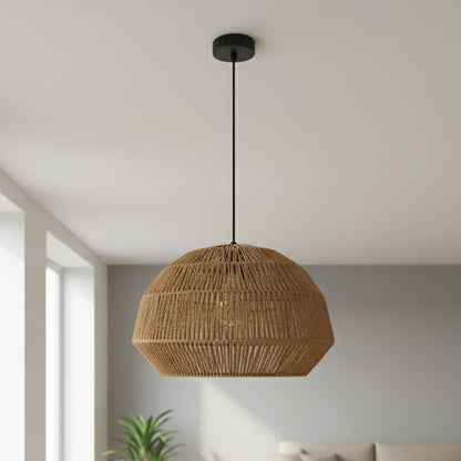 Lámpara de Techo LED Colgante Hilo Natural Café