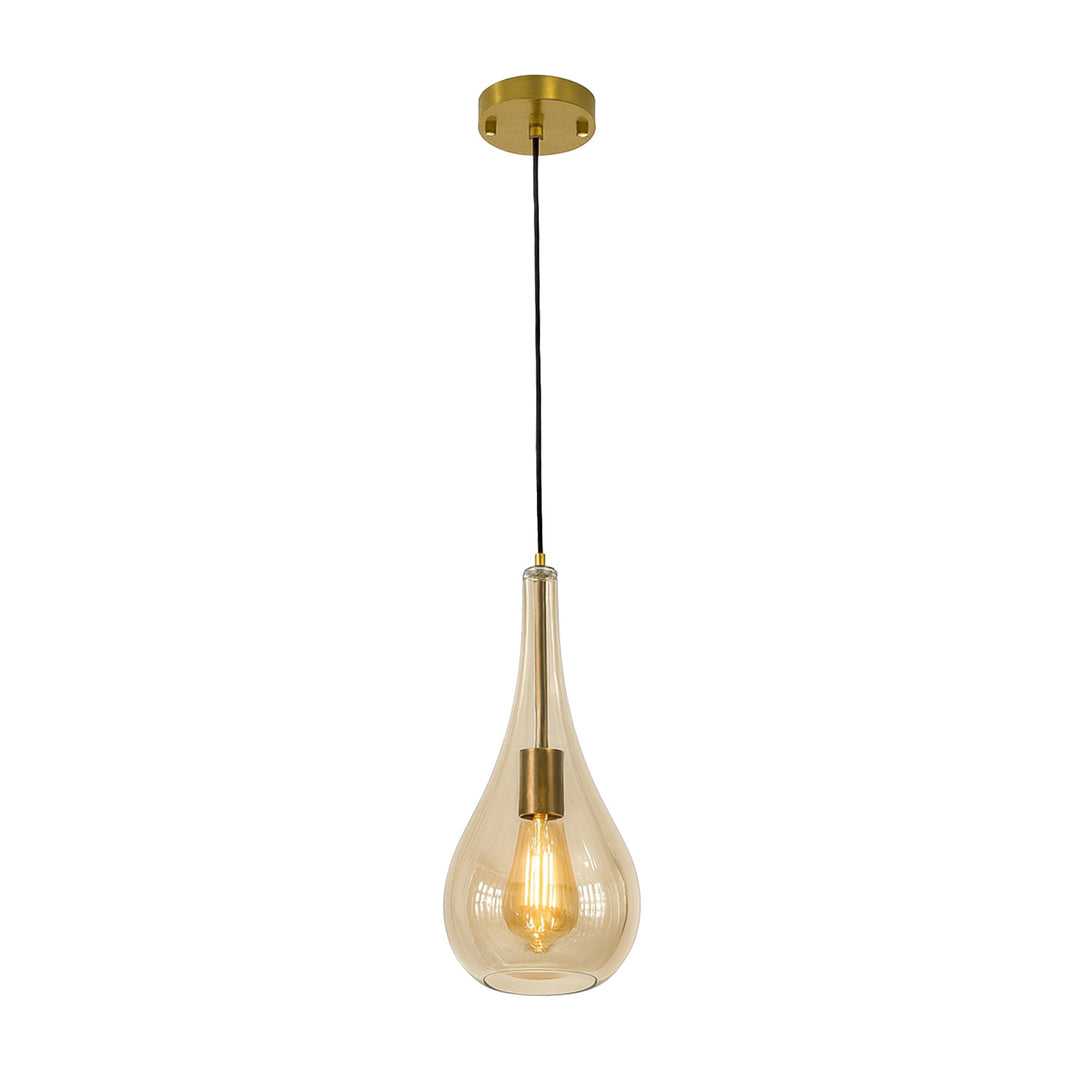 Lámpara de Techo LED Colgante Ambar Dorado