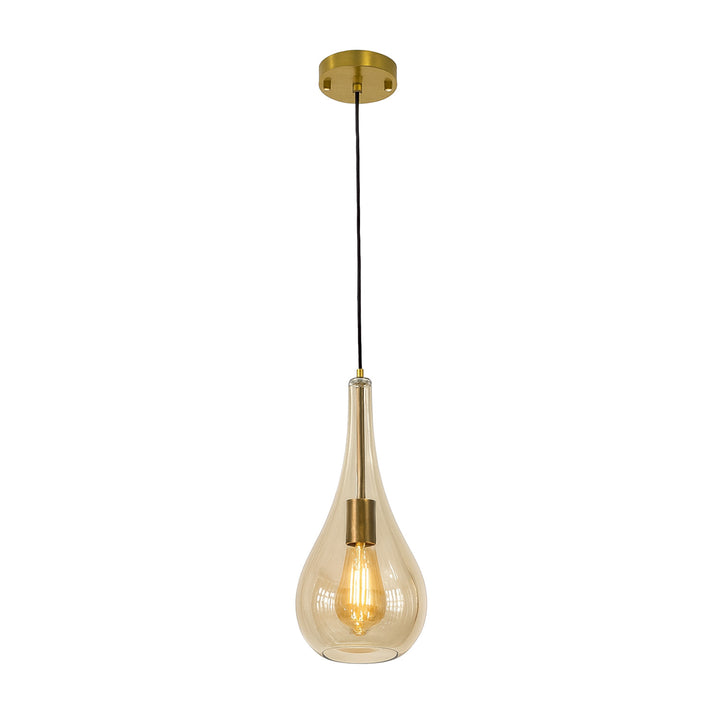 Lámpara de Techo LED Colgante Ambar Dorado