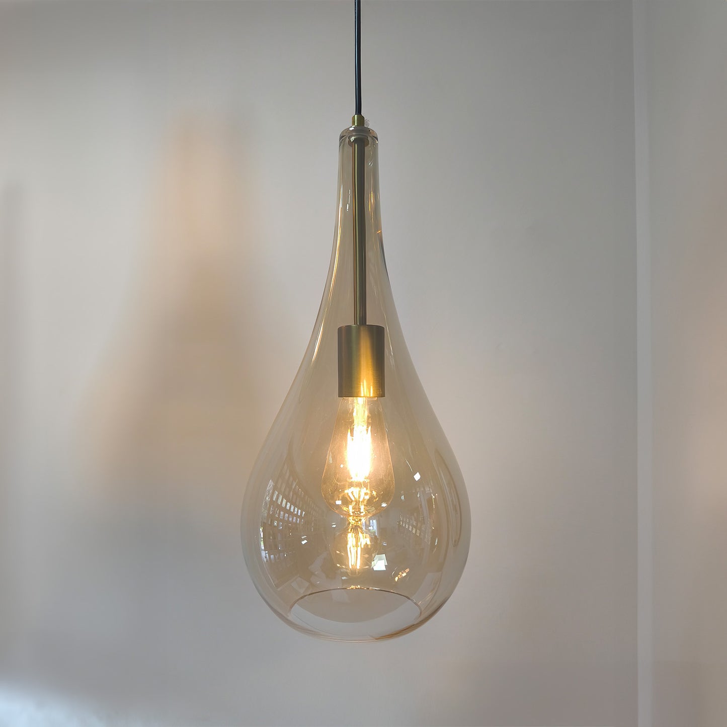 Lámpara de Techo LED Colgante Ambar Dorado