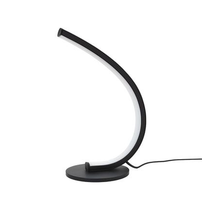 Lámpara de Mesa LED Integrado Curva Negra