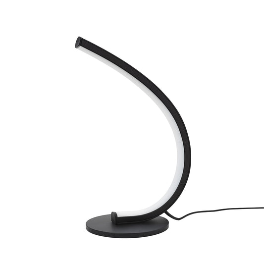 Lámpara de Mesa LED Integrado Curva Negra