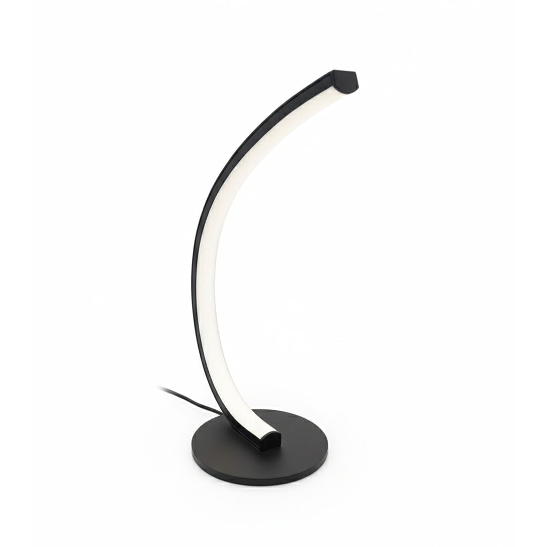 Lámpara de Mesa LED Integrado Curva Negra