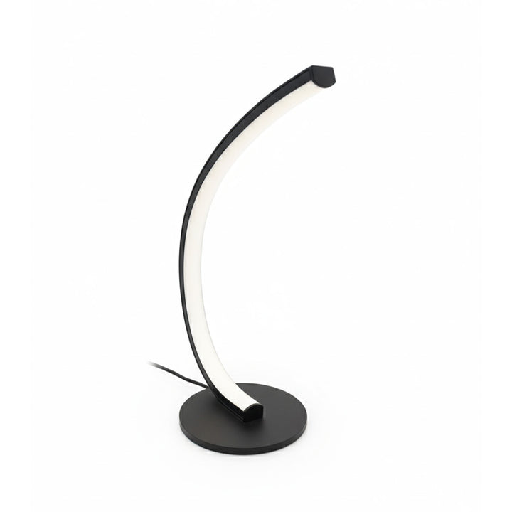 Lámpara de Mesa LED Integrado Curva Negra