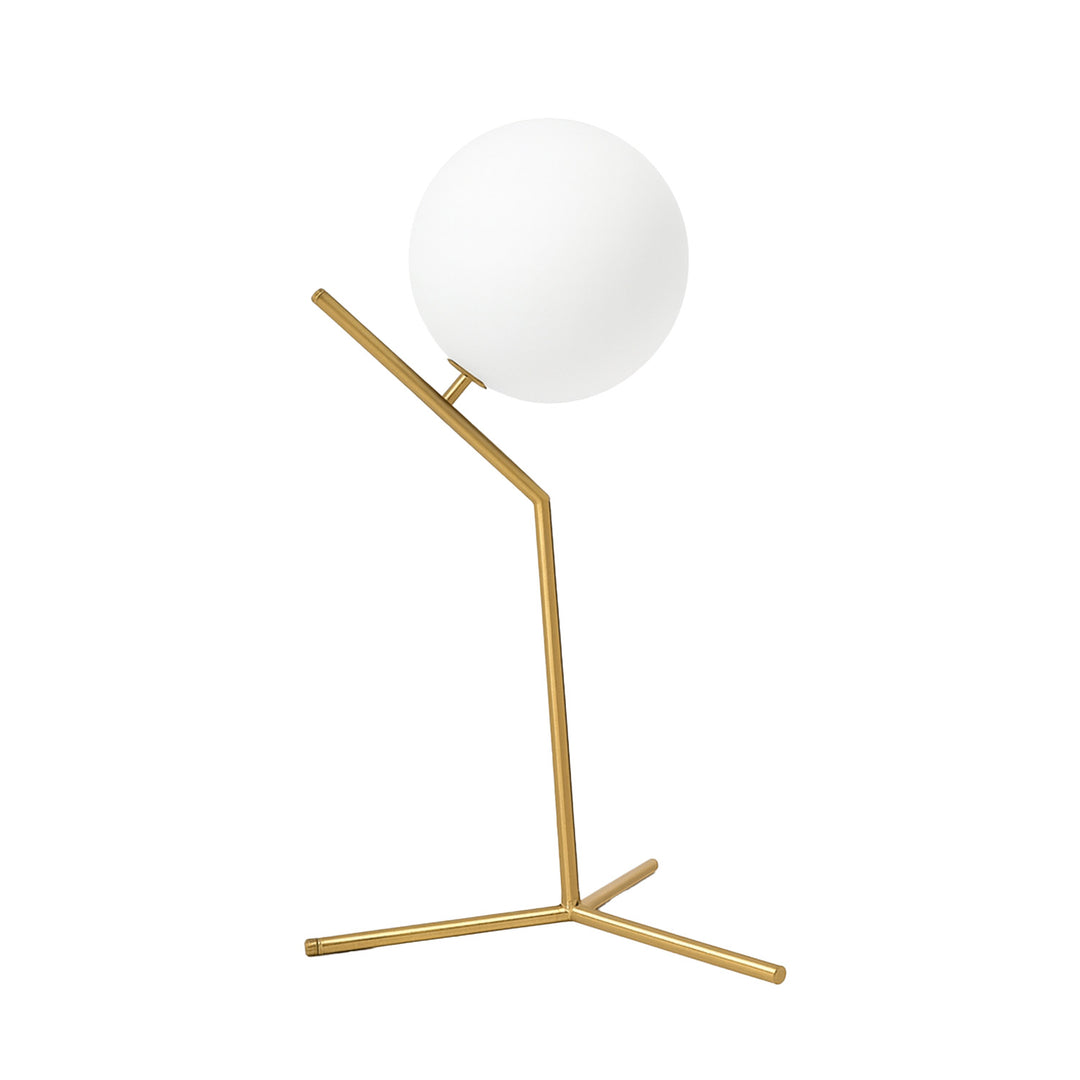Lámpara de Mesa LED Esférica Base Dorada