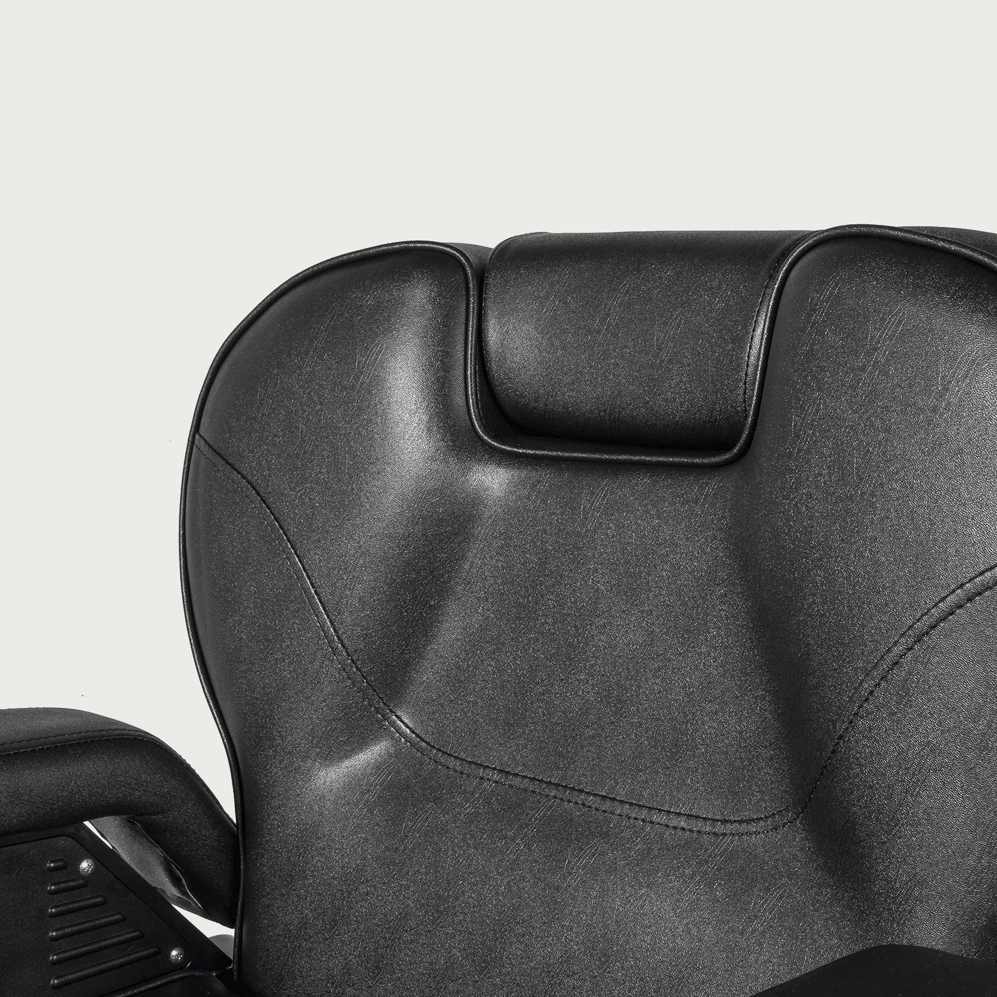 Silla Barbería Luxur Reclinable con Descansa Pies Negra