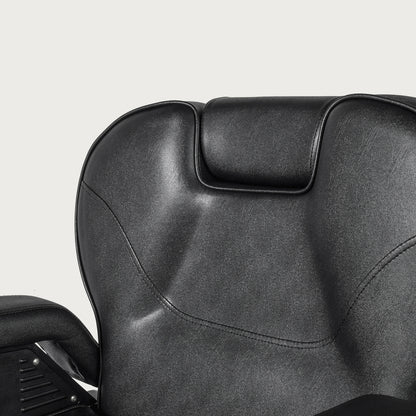 Silla Barbería Luxur Reclinable con Descansa Pies Negra