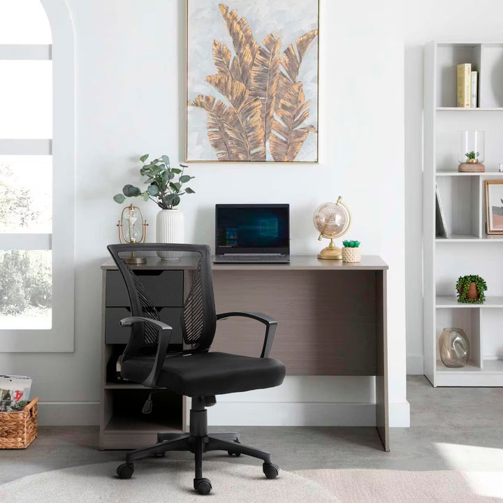 Silla de Oficina Lyon con Asiento Semi Reclinable Negro