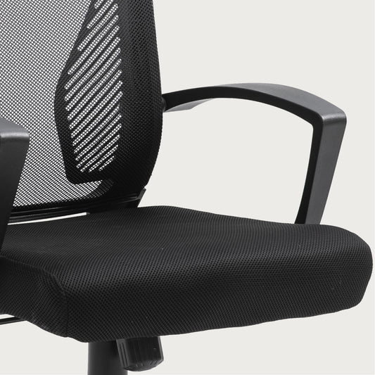 Silla de Oficina Lyon con Asiento Semi Reclinable Negro