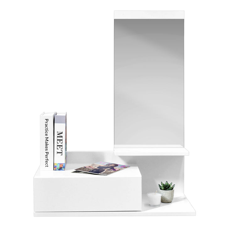 Recibidor Manchester con Espejo y Cajón Blanco